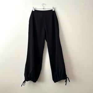 BABATON Black Wide-Leg Drawstring Pants